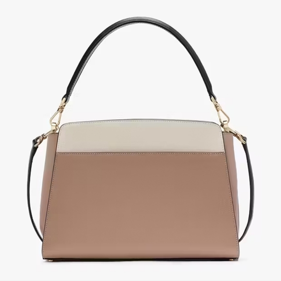 Kate Spade Madison Colorblock Saffiano Leather Satchel, Toasted Hazelnut - Picture 5 of 10